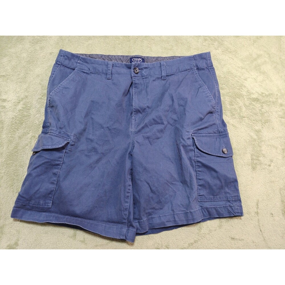 Chaps Mens Navy Blue Cargo Shorts Sz 38 Casual Utility Pocket